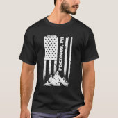 Poconos Pa Pennsylvania American Distressed Patrio T-Shirt (Vorderseite)