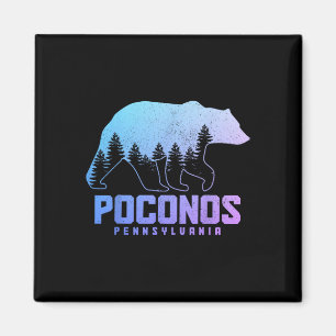 Poconos Pennsylvania Bär Wandern Vintage Pocono Mo Magnet