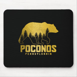 Poconos Pennsylvania Bär Wanderung Vintage Pocono  Mousepad