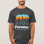 Poconos Pennsylvania Bear Sunset T-Shirt (Vorderseite)