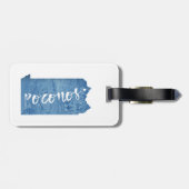 Poconos, Pennsylvania Holzkörner Gepäckanhänger (Rückseite horizontal)