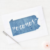 Poconos, Pennsylvania Holzkörner Rechteckiger Aufkleber (Umschlag)