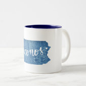 Poconos, Pennsylvania Holzkörner Zweifarbige Tasse (VorderseiteRechts)