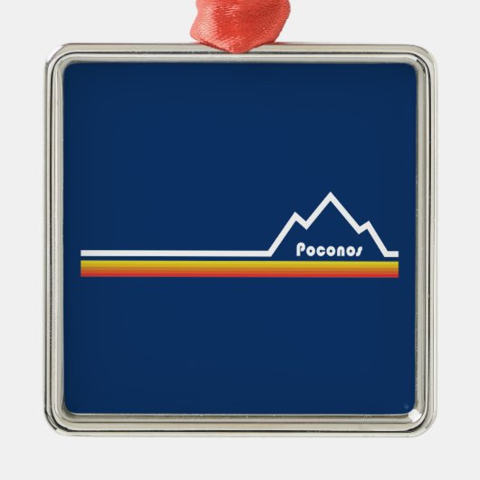 Poconos, Pennsylvania Ornament Aus Metall (Vorne)