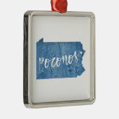 Poconos, Pennsylvania Ornament Aus Metall (Rechts)