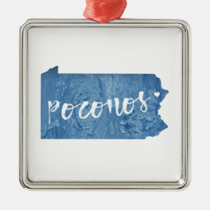 Poconos, Pennsylvania Ornament Aus Metall