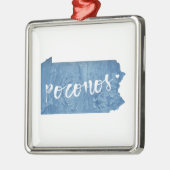 Poconos, Pennsylvania Ornament Aus Metall (Links)