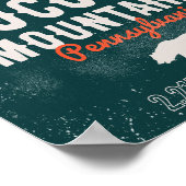 Poconos Pennsylvania PA Berggeschenk Retro Poster (Ecke)