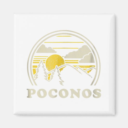 Poconos Pennsylvania PA T Shirt Vintages Wandern Magnet (Vorne)