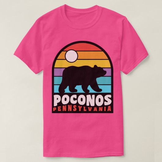Poconos Pennsylvania Pocono Gebirge Abzeichen T-Shirt (Design vorne)