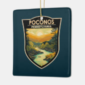 Poconos Pennsylvania Travel Art Vintag Keramikornament (Links)