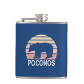 Poconos Retro Bär Flachmann (Vorderseite)