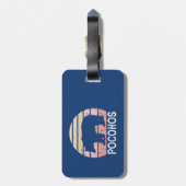 Poconos Retro Bär Gepäckanhänger (Rückseite vertikal)