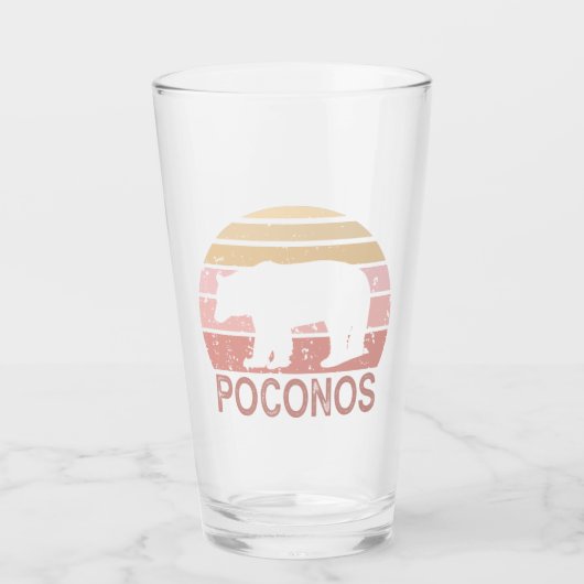 Poconos Retro Bär Glas (Vorderseite)