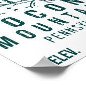 Poconos Retro Pennsylvania Berge 60er Poster (Ecke)