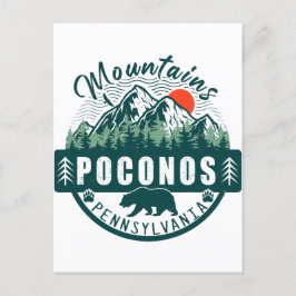 Poconos Retro Pennsylvania Berge 60er Postkarte