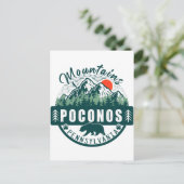 Poconos Retro Pennsylvania Berge 60er Postkarte (Stehend Vorderseite)