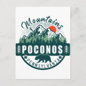 Poconos Retro Pennsylvania Berge 60er Postkarte (Vorderseite)