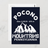 Poconos Retro Pennsylvania Berge Postkarte (Vorne/Hinten)