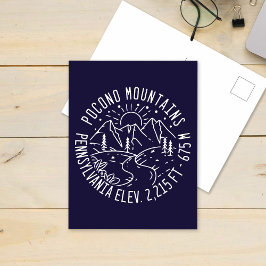 Poconos Retro Pennsylvania Berge Postkarte