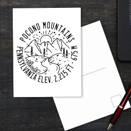 Poconos Retro Pennsylvania Berge Postkarte