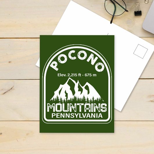 Poconos Retro Pennsylvania Berge Postkarte