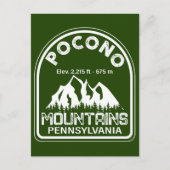 Poconos Retro Pennsylvania Berge Postkarte (Vorderseite)