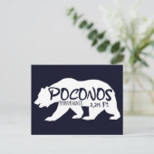 Poconos Retro Pennsylvania Mountain Bär Postkarte (Stehend Vorderseite)