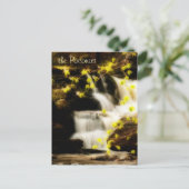 Poconos Springtime Wasserfall Szene Postkarte (Stehend Vorderseite)