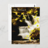 Poconos Springtime Wasserfall Szene Postkarte (Vorne/Hinten)