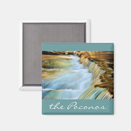 Poconos Waterfall Magnet (Vorderseite/Rückseite)