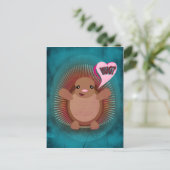 Pocupine Hug Postkarte (Stehend Vorderseite)