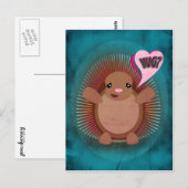 Pocupine Hug Postkarte (Vorne/Hinten)