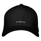 Pod-e-Training Black Wool Baseball Cap Bestickte Baseballkappe (Vorderseite)