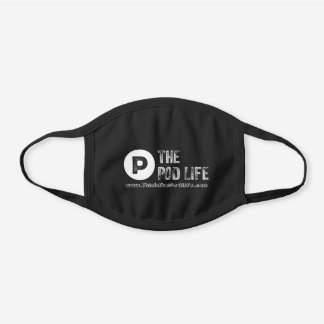 Pod Life Black Cotton Facebook Maske