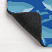 Pod of Whales Schwimmen Dunkelblau Personalisiert Mousepad (Ecke)