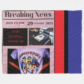 POD STUFF FLEECE BLANKET! (Vorderseite (Horizontal))