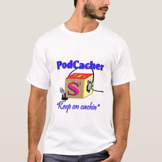 PodCacher mit URL Rückseite an T-Shirt