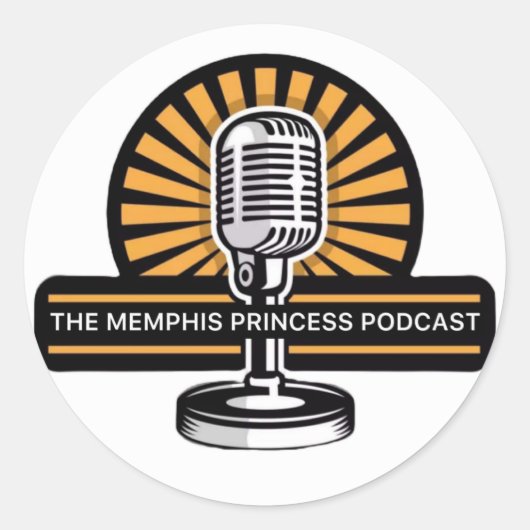 Podcast-Aufkleber Runder Aufkleber (Vorderseite)