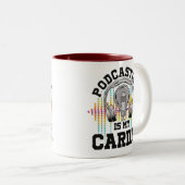 Podcast Content Creators Radio Show Podcasting Zweifarbige Tasse (VorderseiteRechts)