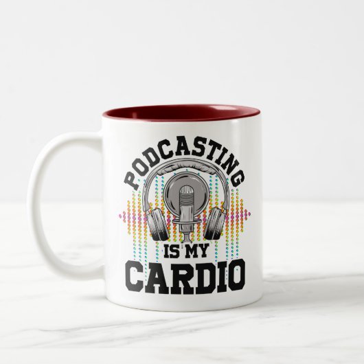 Podcast Content Creators Radio Show Podcasting Zweifarbige Tasse (Links)