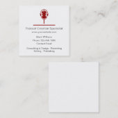 Podcast Creation Specialist Quadratische Visitenkarte (Vorne/Hinten)