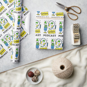 Podcast-Geschenkpapier, Geschenkverpackung für Con Geschenkpapier
