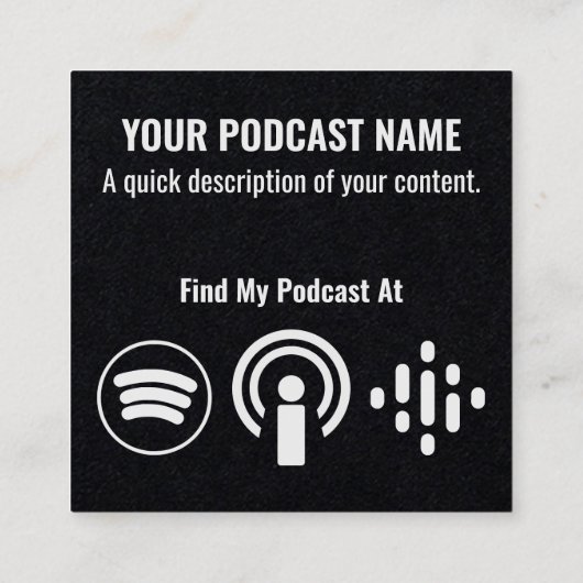 Podcast glühende blaue Kopfhörer und Mikrofon Quadratische Visitenkarte (Rückseite)