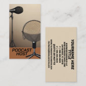 Podcast-Host-Mikrofon Visitenkarte (Vorne/Hinten)