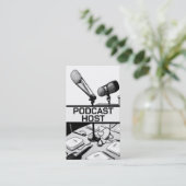 Podcast-Host Visitenkarte (Stehend Vorderseite)