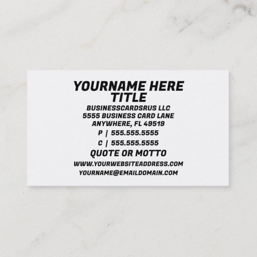 Podcast-Host Visitenkarte (Rückseite)