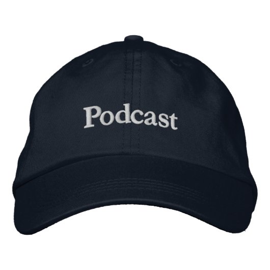 Podcast (Hut) Bestickte Kappe (Vorderseite)