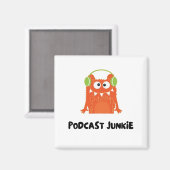 Podcast-Junkie Magnet (Vorderseite/Rückseite)