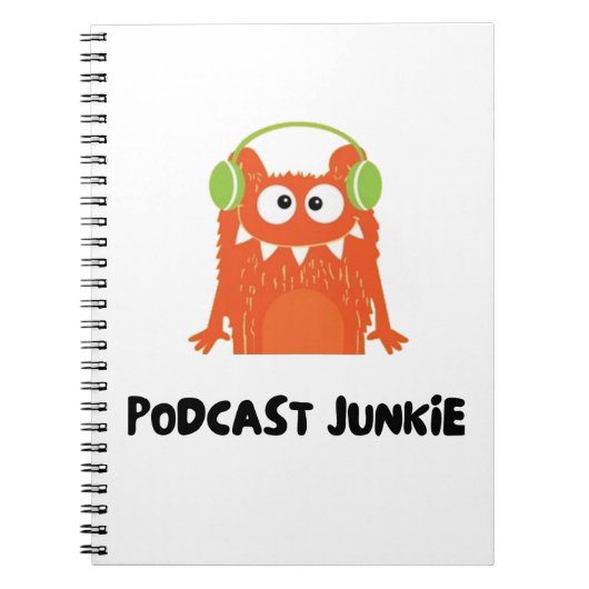 Podcast-Junkie Notizblock (Vorderseite)